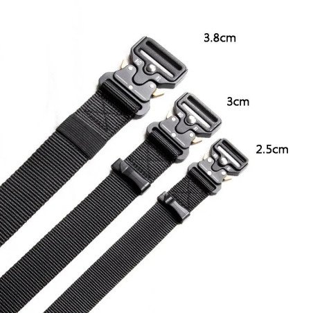 Cinturón táctico de lona de 3,8 cm, 3cm y 2,5 cm para hombres y mujere
