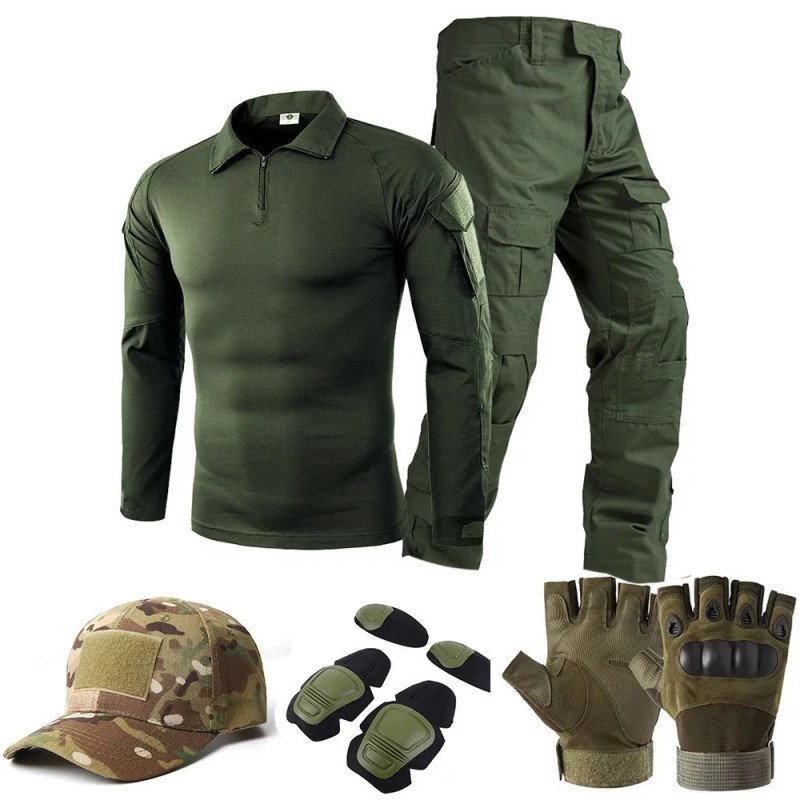 Trajes de uniforme táctico Milit, traje de camuflaje para exteriores,