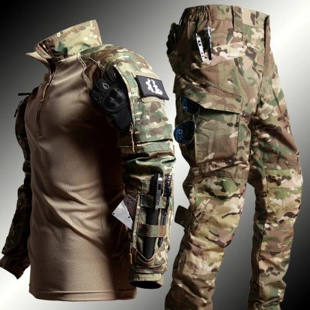 Trajes de uniforme táctico Milit, traje de camuflaje para exteriores,