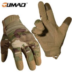 Guantes tácticos de pantalla táctil de camuflaje para caza al aire lib