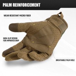 Guantes tácticos de pantalla táctil de camuflaje para caza al aire lib