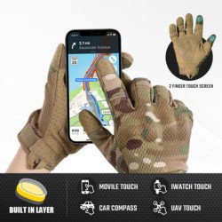 Guantes tácticos de pantalla táctil de camuflaje para caza al aire lib