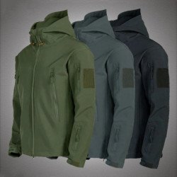 Militar de piel de tiburón Soft Shell Chaquetas Hombres Táctica a prue