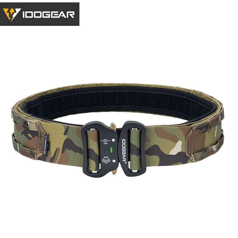 IDOGEAR-Cinturón de combate táctico de 2 pulgadas, hebilla de liberaci