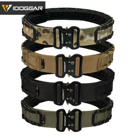 IDOGEAR-Cinturón de combate táctico de 2 pulgadas, hebilla de liberaci