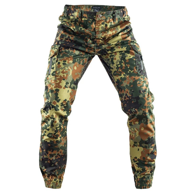 Mege-pantalones tácticos para correr para hombre, pantalones Cargo Rip