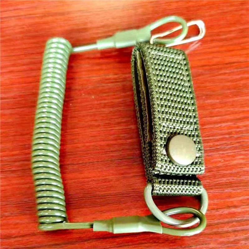 Cordón elástico táctico antipérdida, cinturón de seguridad militar de