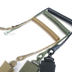 Cordón elástico táctico antipérdida, cinturón de seguridad militar de
