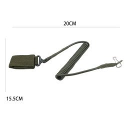 Cordón elástico táctico antipérdida, cinturón de seguridad militar de