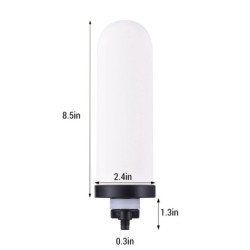 Vela de filtro de cerámica de 2 piezas con carbón activado Compatible