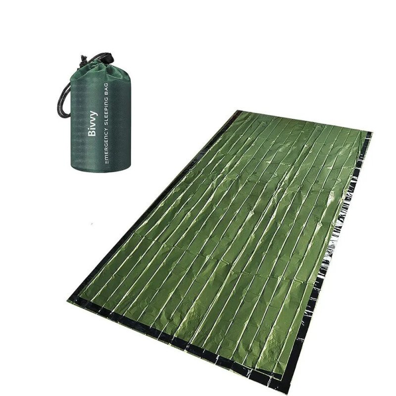 Saco de dormir de emergencia impermeable, mantas térmicas de Mylar, sa Saco de dormir de emergencia impermeable, mantas térmicas de Mylar, sa