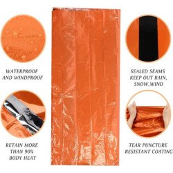 Saco de dormir de emergencia impermeable, mantas térmicas de Mylar, sa