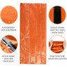 Saco de dormir de emergencia impermeable, mantas térmicas de Mylar, sa