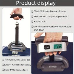 Báscula electrónica portátil para equipaje, báscula para maleta de via