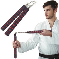 Nunchaku de artes marciales para principiantes, agarre de esponja cómo